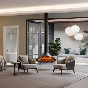 קמין חשמלי תלוי מהתקרה