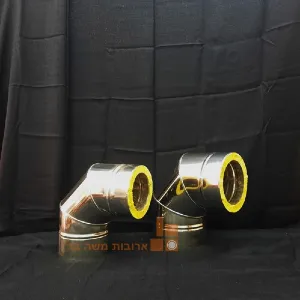 זווית 90 מעלות מבודדת נירוסטה למערכת שחרור עשן