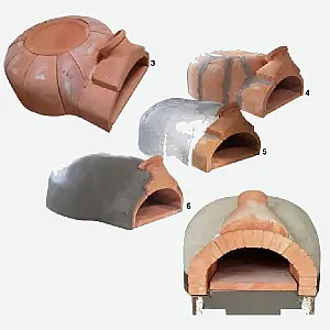 ליבת חמר טבעי לבניית טאבון פיצה מלבנים