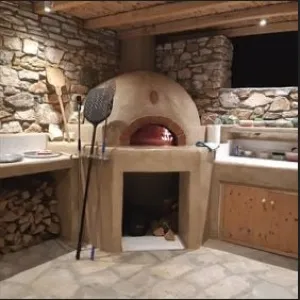 טאבון עם תקרה נמוכה להקרנת חום חזקה