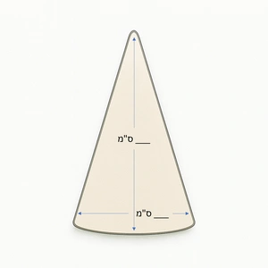 זכוכית לקמין לפי מידה בצורה חרוטית