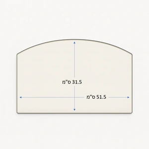 זכוכית לקמין לפי מידה לדגם Dovre 760 CB