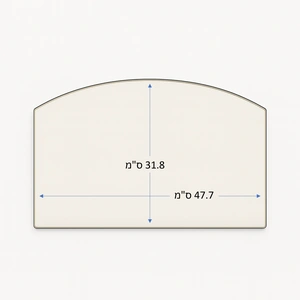 זכוכית לקמין לפי מידה לדגם Dovre 760 WB