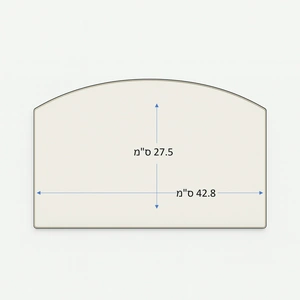 זכוכית לקמין לפי מיה לדגם DRU 64