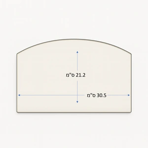 זכוכית לקמין לפי מידה לדגם Kratki K-7