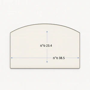 זכוכית לקמין לפי מידה לדגם Kratki K-9