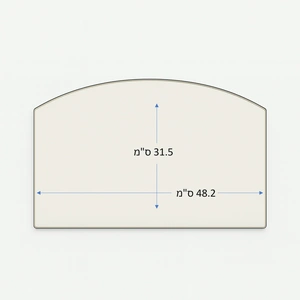 זכוכית לקמין לפי מידה לדגם Nestor Martin Oxford 73 Oil