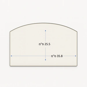 זכוכית לקמין לפי מידה לדגם Nordica Isetta