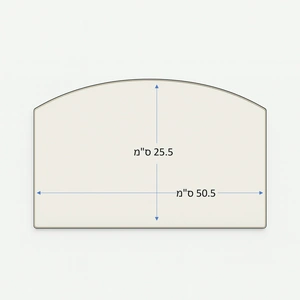 זכוכית לקמין לפי מידה לדגם Ortal 750 נפט