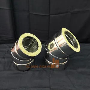 זווית נירוסטה 45 מעלות מבודדת לארובה